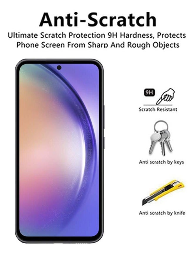 Samsung Galaxy A54 4G Screen Protector – Premium Edge to Edge Tempered Glass, High Transparency, Delicate Touch, Anti-Explosion, Smooth Arc Edges, Easy Installation