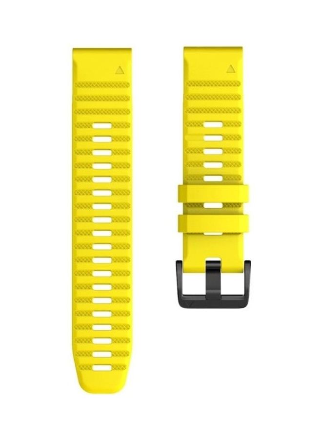 NIBEMINENT Smart Watch Quick Release Silicon Wrist Strap For Garmin Fenix 6 Yellow - Image 3