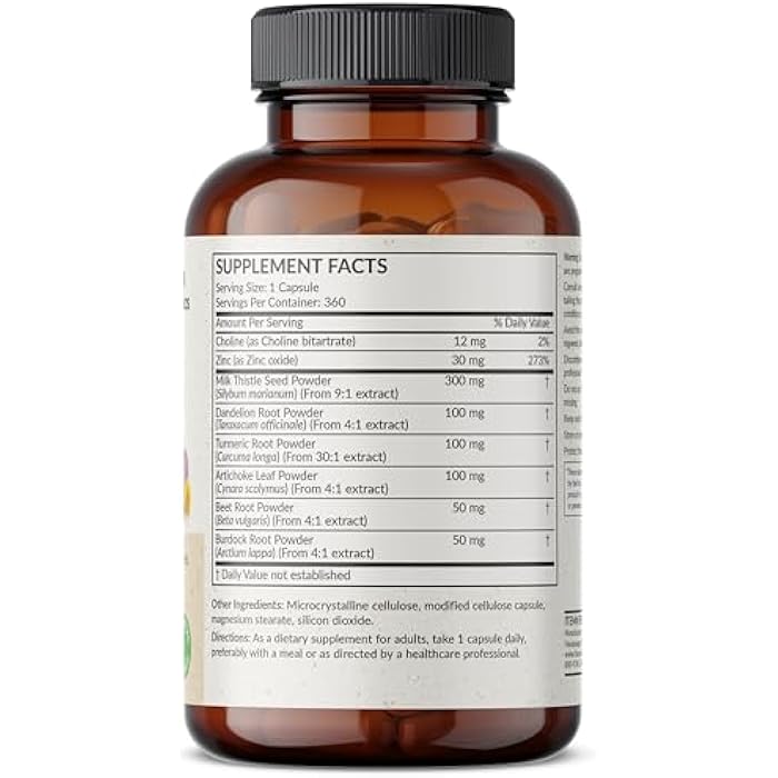 Futurebiotics Liver Detox Advanced Detox & Cleanse Formula Supports Healthy Liver Function with Milk Thistle, Dandelion Root, Turmeric Artichoke Leaf, & More, Non-GMO, 360 Vegetarian Capsules - Image 5