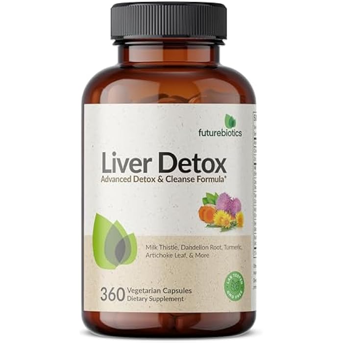 Futurebiotics Liver Detox Advanced Detox & Cleanse Formula Supports Healthy Liver Function with Milk Thistle, Dandelion Root, Turmeric Artichoke Leaf, & More, Non-GMO, 360 Vegetarian Capsules - Image 3