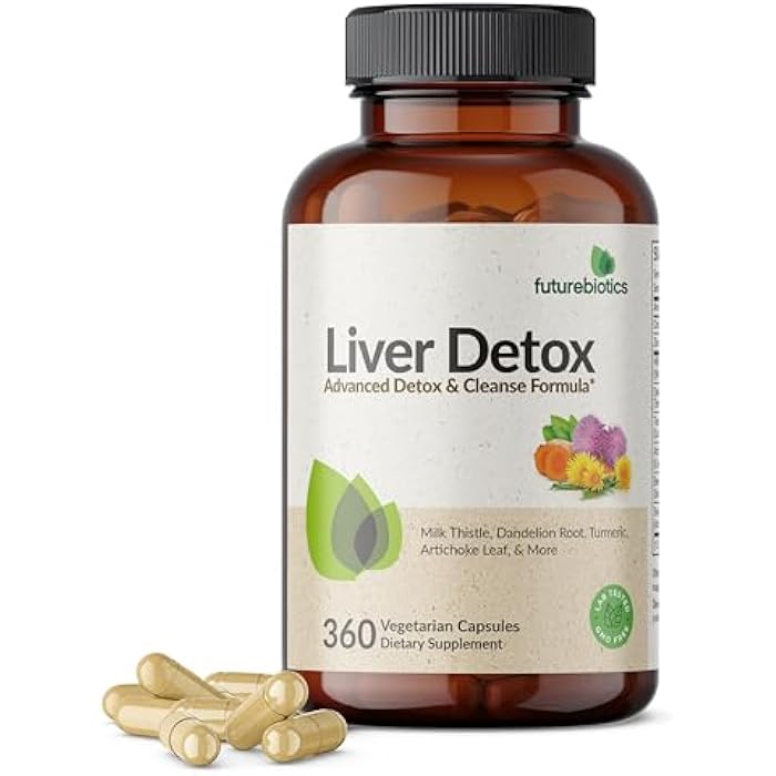 Futurebiotics Liver Detox Advanced Detox & Cleanse Formula Supports Healthy Liver Function with Milk Thistle, Dandelion Root, Turmeric Artichoke Leaf, & More, Non-GMO, 360 Vegetarian Capsules - Image 1
