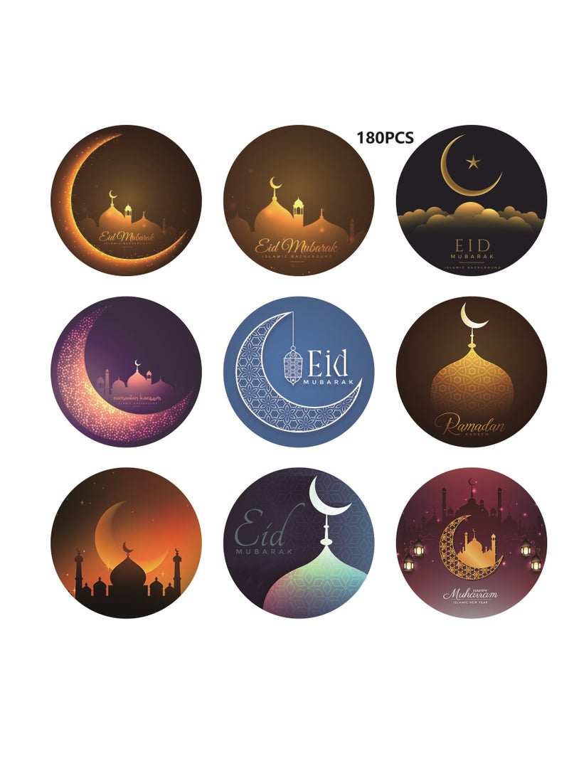 general 180 Pcs Eid Mubarak Stickers For Party Decorations Ramadan Sticker Kit Ramadan Kareem Labels For Eid Party Decorations
