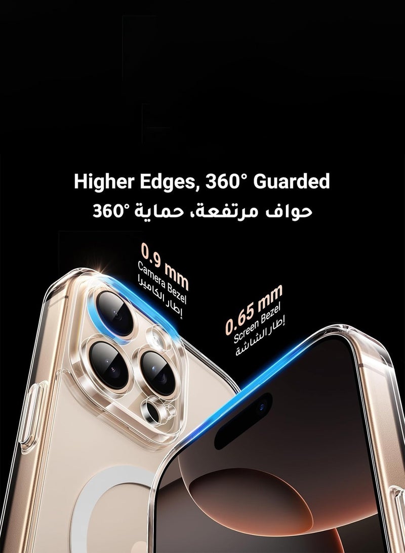 Techie حافظة آبل آيفون 16 برو ماكس الشفافة مع ماغسيف – غطاء نحيف، مضاد للاصفرار مع حماية عدسة الكاميرا، حامل مغناطيسي متوافق - Image 3