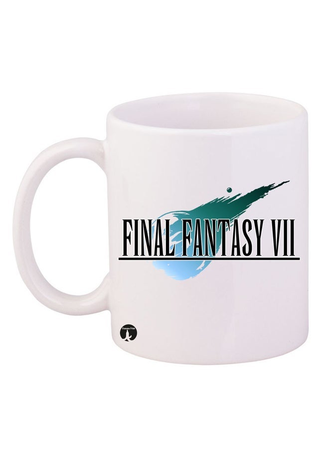 RYN Final Fantasy VII Printed Coffee Mug White/Black/Blue 11ounce