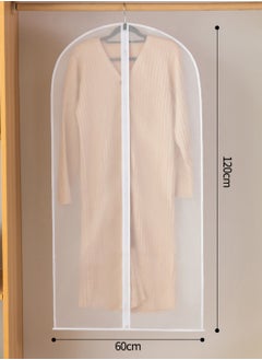 Generic 5 Pack Hanging Garment Bags Dustproof Clothes Cover with Zipper Long Plastic Storage Cover Breathable Thicken Suit Dust Cover Sealed Clothes Protector for Dress Gowns Coats Sweater（60CM*120CM）  - Image 2