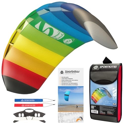 HQ Kites Symphony Beach III 1.3 Stunt Kite 51 Inch Dual - Line Sport Kite, Color: Rainbow - Active Outdoor Fun for Ages 8 and Up - Image 1