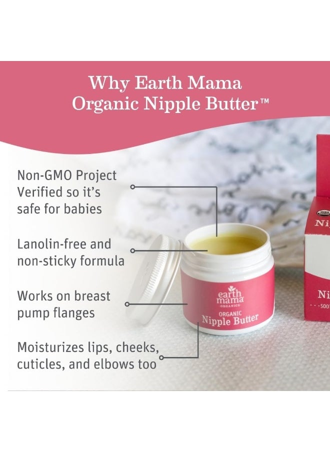 Earth Mama - Earth Mama Organic Nipple Butter™ + Organic Diaper Balm | Sensitive Skincare BFF Breastfeeding Essentials & Baby Cream Bundle - Image 1