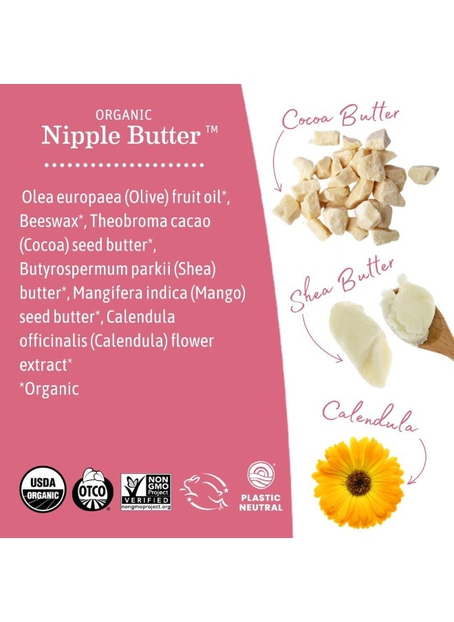 Earth Mama - Earth Mama Organic Nipple Butter™ + Organic Diaper Balm | Sensitive Skincare BFF Breastfeeding Essentials & Baby Cream Bundle - Image 1