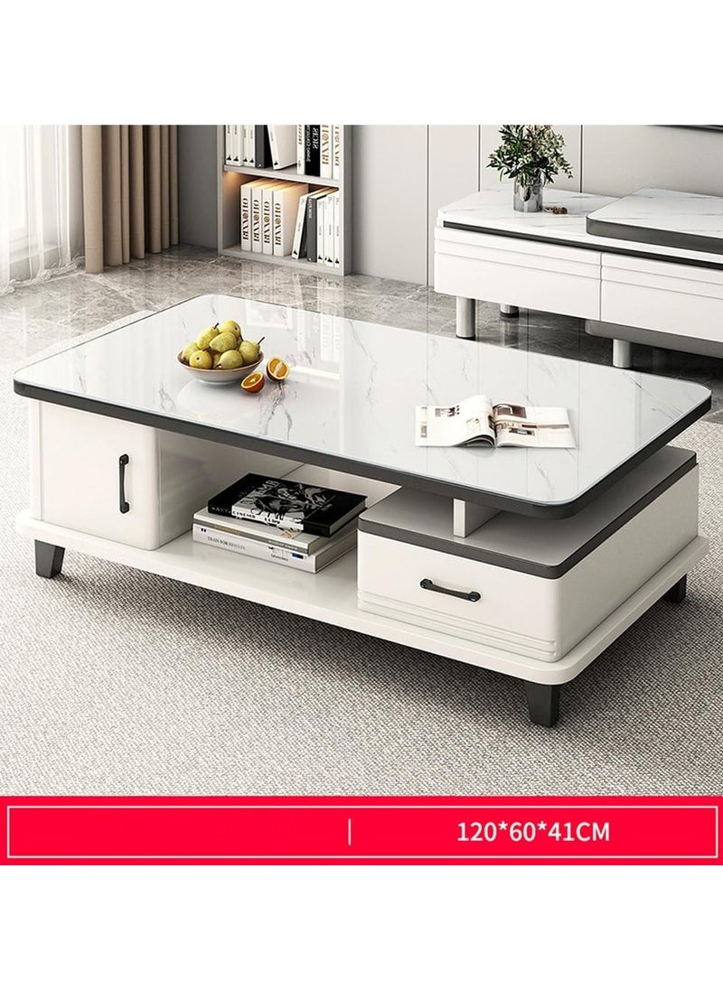 Glass Low Table, Center Table, Coffee Table, With Storage Drawers, Stylish, Small, Living Alone, Space Saving, Glass, Wood, Living Table, Sofa Side, Low Desk, Modern, Bedroom Decoration, Easy - pzsku/Z40440AACA59174CCD079Z/45/_/1731944409/02b2ee0d-d16e-4798-84fa-3d9053ea6b48