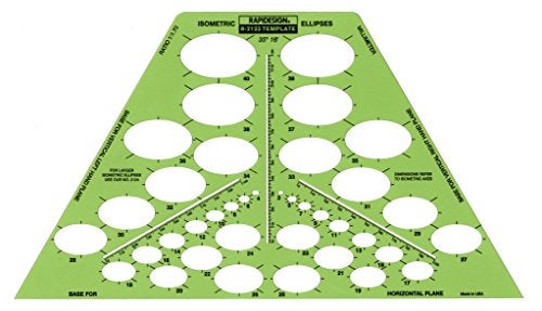 Rapidesign Metric Isometric Ellipse Template, 1 Each (R2123) - Image 5