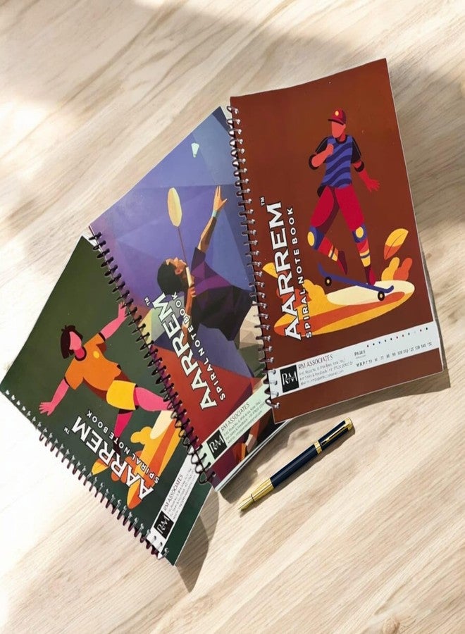 A4 Spiral Notebook Set, Pack-3, 200 Pages Each, White Ring Binding, Plain/Unruled, 70 GSM Chlorine-Free Paper, 200 Total Pages - Image 5
