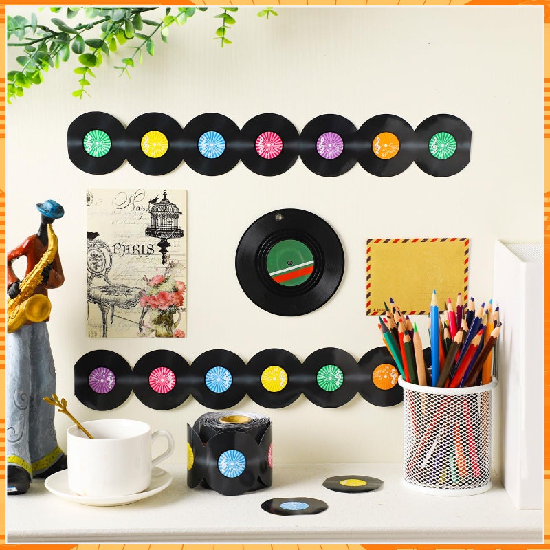 Noveread 69 ft Record Bulletin Board Borders Music Project Decoration Borders Record Trim Border Party Supplies for School Classroom Office Party Decor - Image 5