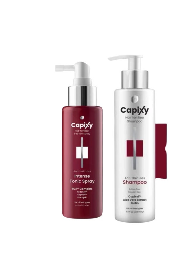 Capixy Hair Care Bundle Capixy Intense Tonic Spray125 ml + Hair Fertilizer Shampoo 250 ml - Image 1