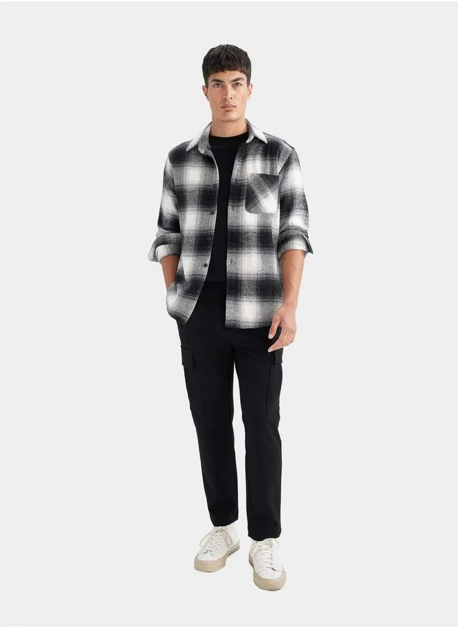 DeFacto Checked Regular Fit Collared Shirt with Pocket by Styli