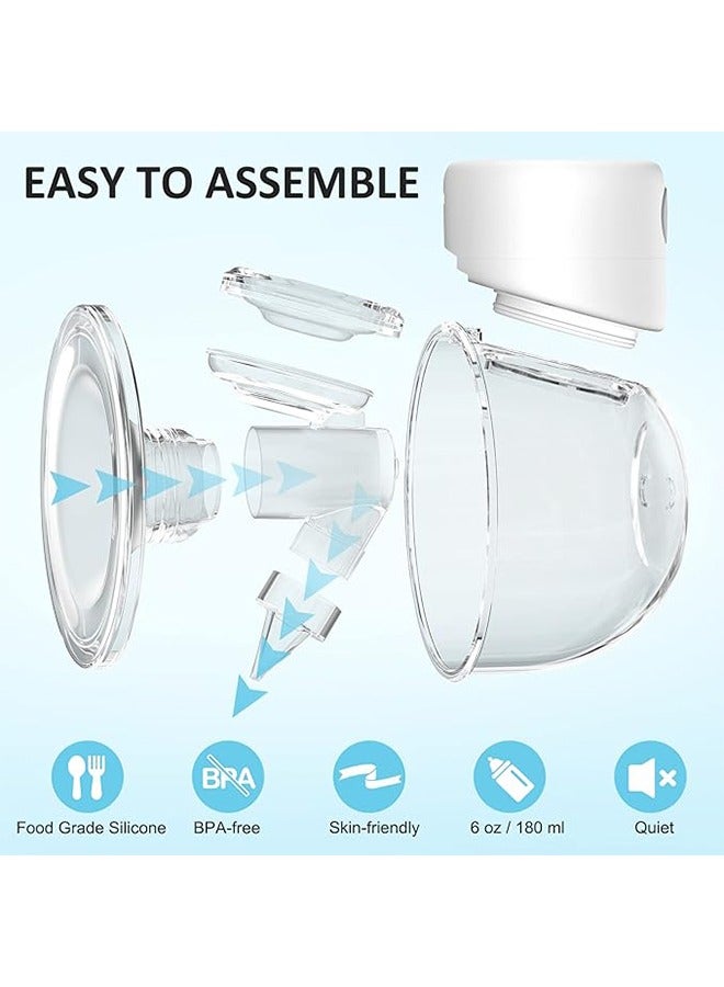 قبلة طفل يمكن ارتداؤها مضخة يدوية كهربائية ، 2 طرق ، 9 مستويات ، شاشات الكريستال السائل ، ذاكرة قابلة للشحن مضخة الثدي - 24 ملم شفة - Image 3