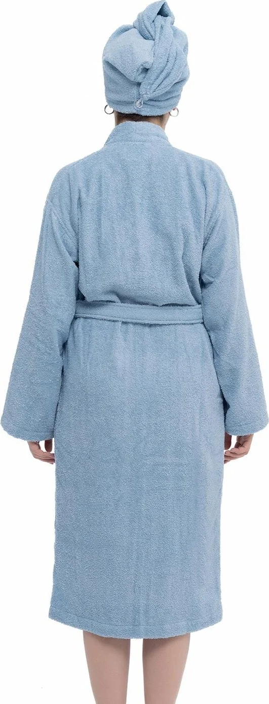 سولي | Maida | Extra Soft 100% Cotton Hair Cap & Women's Bathrobe Set