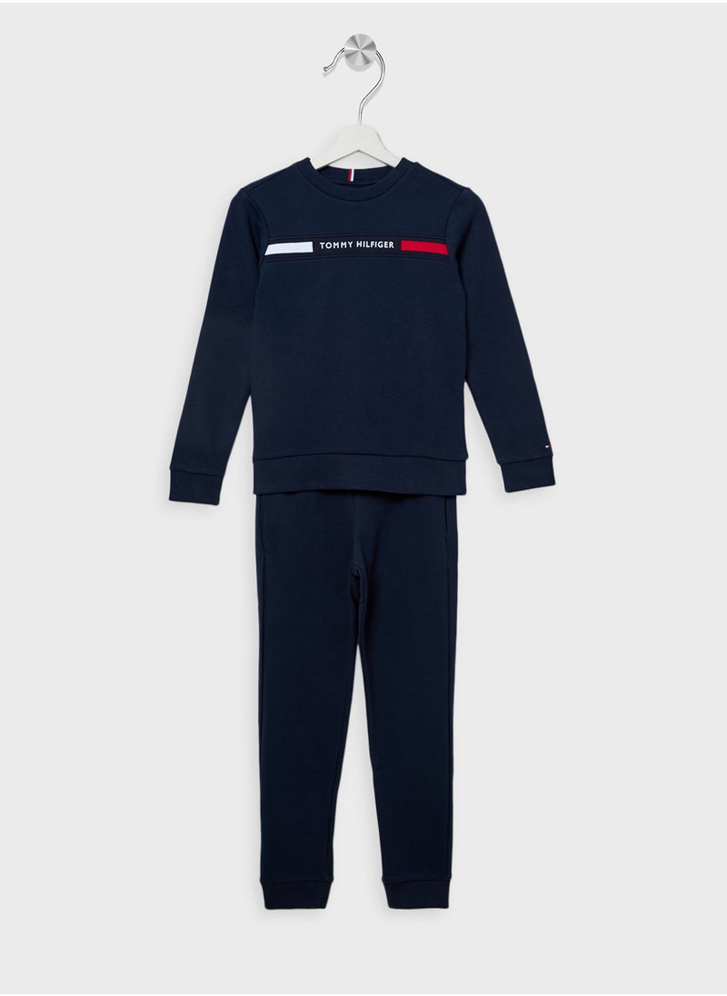 TOMMY HILFIGER Youth Ribbed Insert Tracksuits Sets  - Image 1