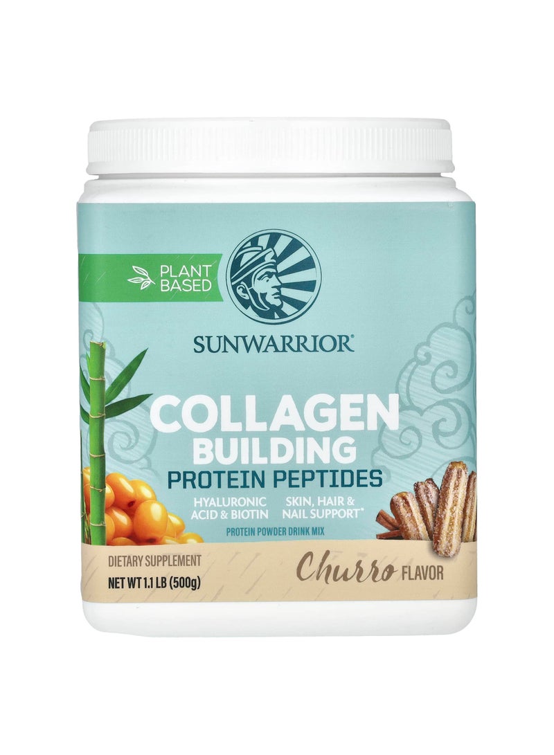 Collagen Building Protein Peptides, Churro, 1.1 lb (500 g)