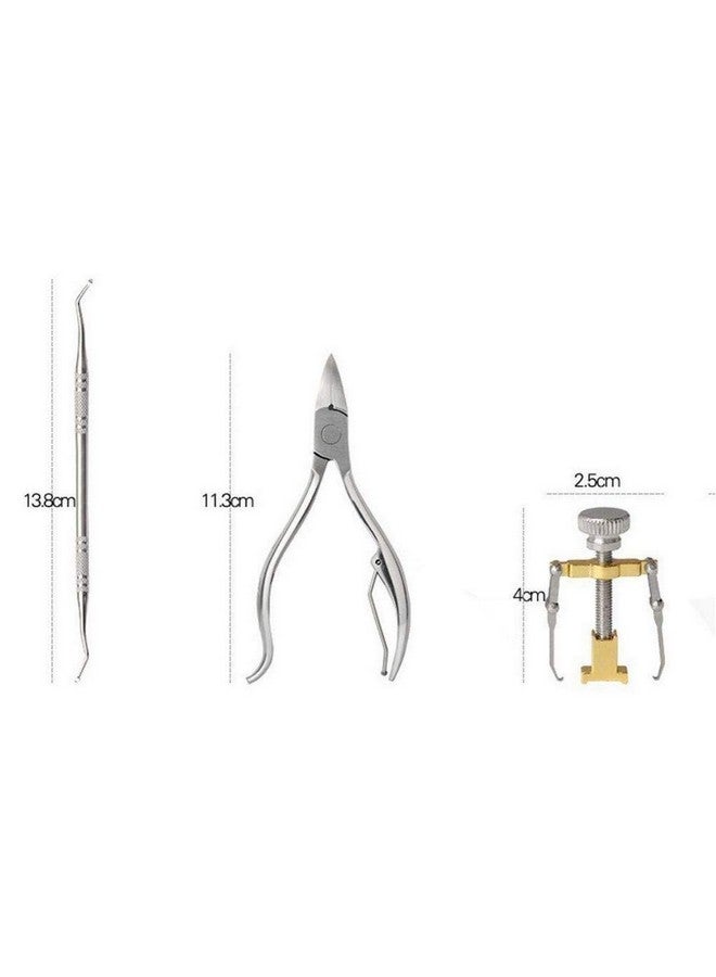 MAYCREATE® 3Pcs Toe Nail Correction Tool Pedicure Tool + Ingrown Toe Nail Lifter + Stainless Steel Nail Clipper/Nipper - Image 2