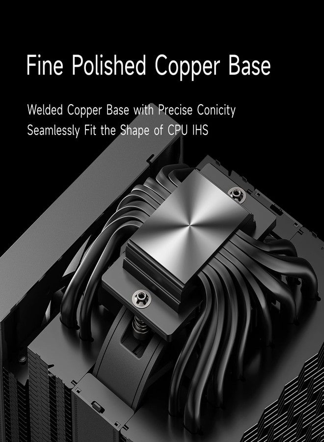 بي سي كولر مبرد وحدة المعالجة المركزية PCCOOLER Air Freezer، مبرد هوائي مزدوج البرج بقدرة 290 واط، نظام مروحة تبريد وحدة المعالجة المركزية بـ 8 أنابيب حرارية و3 أوضاع لمراوح PWM الصامتة، متوافق مع Intel LGA 1851/1700/1200/115X/20XX، AM4/AM5 (CPS RZ820 BK) - Image 5