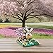 JXRLMB Architecture River Windmill Tree Cute Micro Mini Building Blocks Sets Trees Flowers for Adults Idea Cherry Blossom Present Model Kit 600 pcs - Image 3