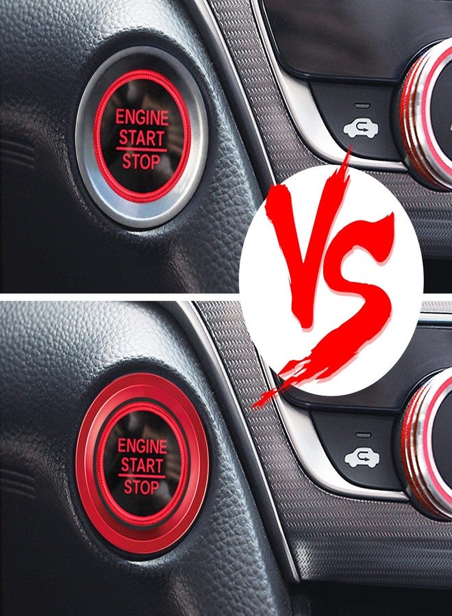 تومال غطاء زر تشغيل/إيقاف المحرك من الألومنيوم من TOMALL متوافق مع سيارة هوندا أكورد سيدان سبورت EX EX-L LX موديل 2018 و2019، غطاء زر تشغيل/إيقاف المحرك، حلقة تزيين محيطة (أحمر) - Image 5