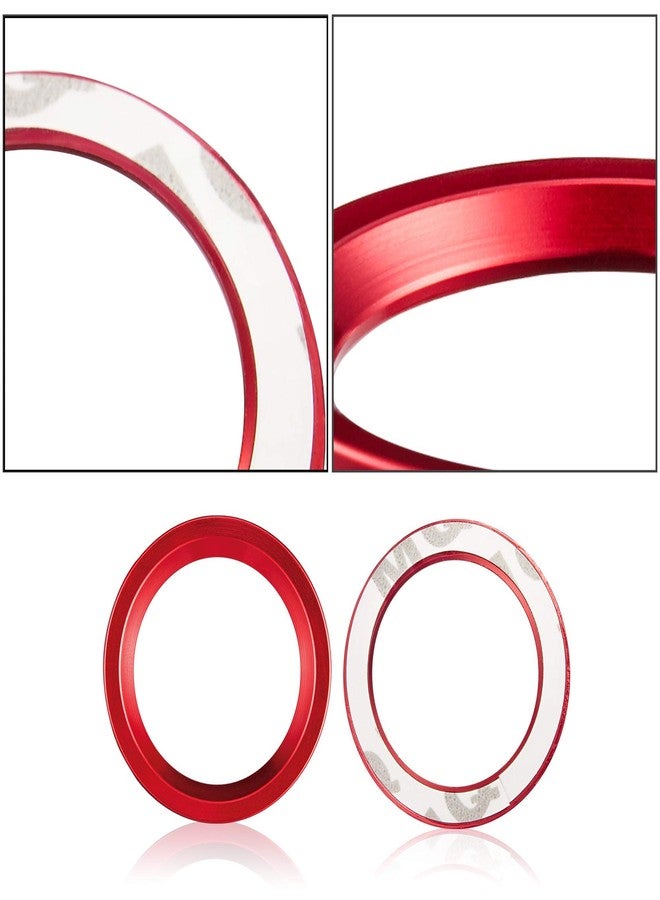 تومال غطاء زر تشغيل/إيقاف المحرك من الألومنيوم من TOMALL متوافق مع سيارة هوندا أكورد سيدان سبورت EX EX-L LX موديل 2018 و2019، غطاء زر تشغيل/إيقاف المحرك، حلقة تزيين محيطة (أحمر) - Image 4