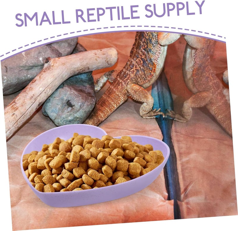 SUPVOX 5pcs Crab Bowl Reptile Tank Accessories Wear-Resistant Dish Safety Use for Small Reptiles Easy Cleaning Straw Material - Image 3
