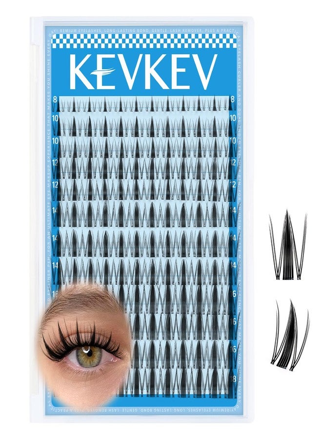 KevKev Fairy Lash Clusters 144pcs Manga Lash Clusters Natural Wispy Eyelash Clusters Invisible Ultra-Thin Band Anime Spiky Lashes DIY Lash Extensions (Fairy01, 8-18mix) - Image 1