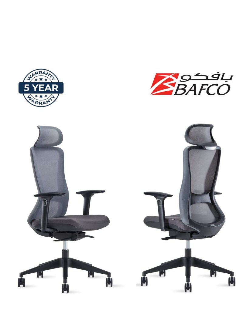 BAFCO Yoto High Back Ergonomic Office Executive Adjustable Height Comfort Mesh Wide Seat Chair Home Working Study Chair (Dark Black) - Image 4