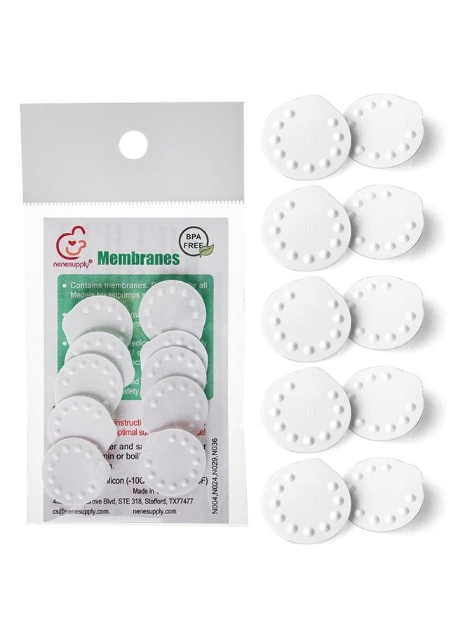 NENESUPPLY Nenesupply10 pc Membranes Compatible with Medela Valve and Nenesupply Valve. Not Original Medela Membrane. Compatible with Pump in Style Swing Symphony Harmony Breast Pump  - Image 1