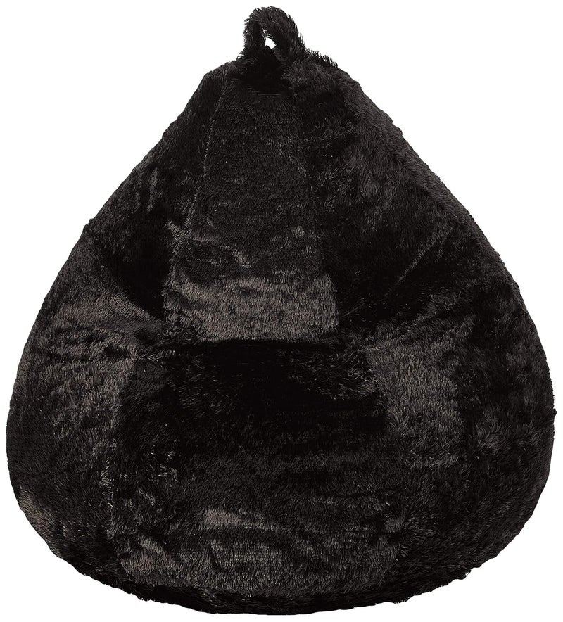 Brand - Solimo Solimo Fur XXXL Bean Bag Cover Without Beans Black - Image 3