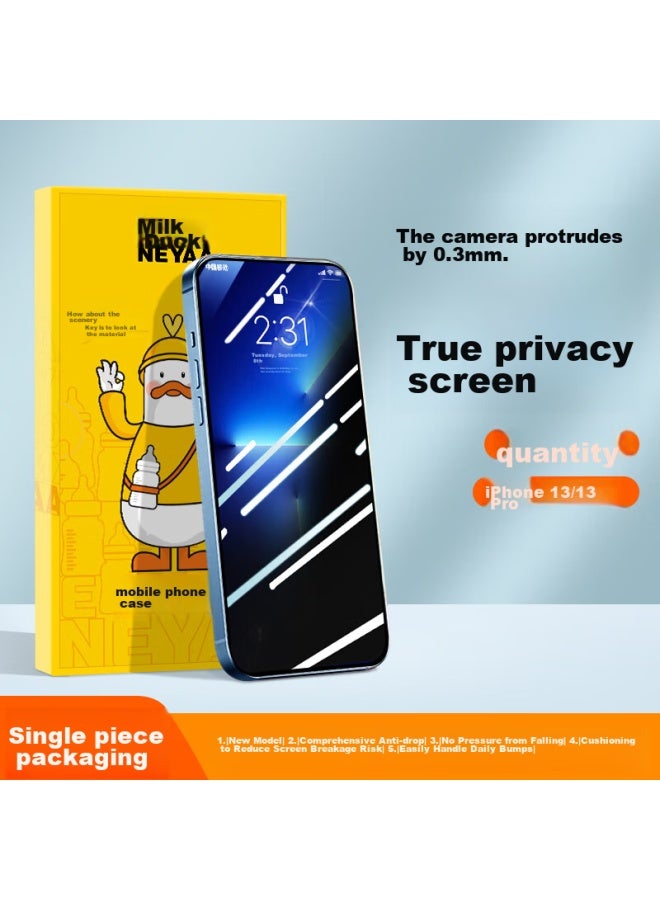 Neyaa Nai Xiao Ya Iphone 13 Screen Protector, Compatible With Iphone 13/13 Pro, Ultra Hd Anti-peeping Anti-fingerprint Anti-drop Borderless Glass Film - Image 1