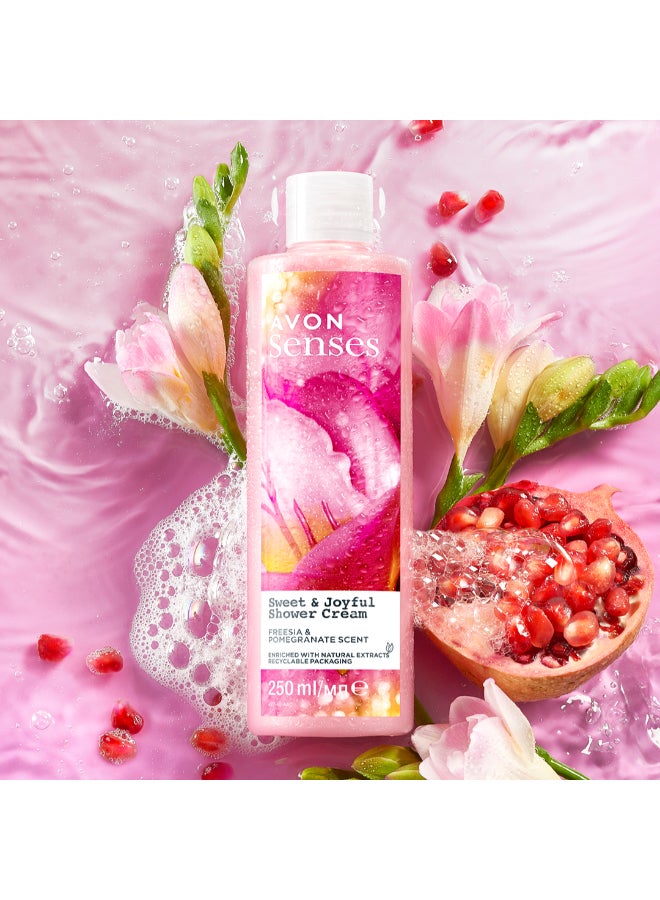 AVON Sweet And Joyful Freesia And Pomegranate Shower Cream - 250Ml 250ml - Image 2