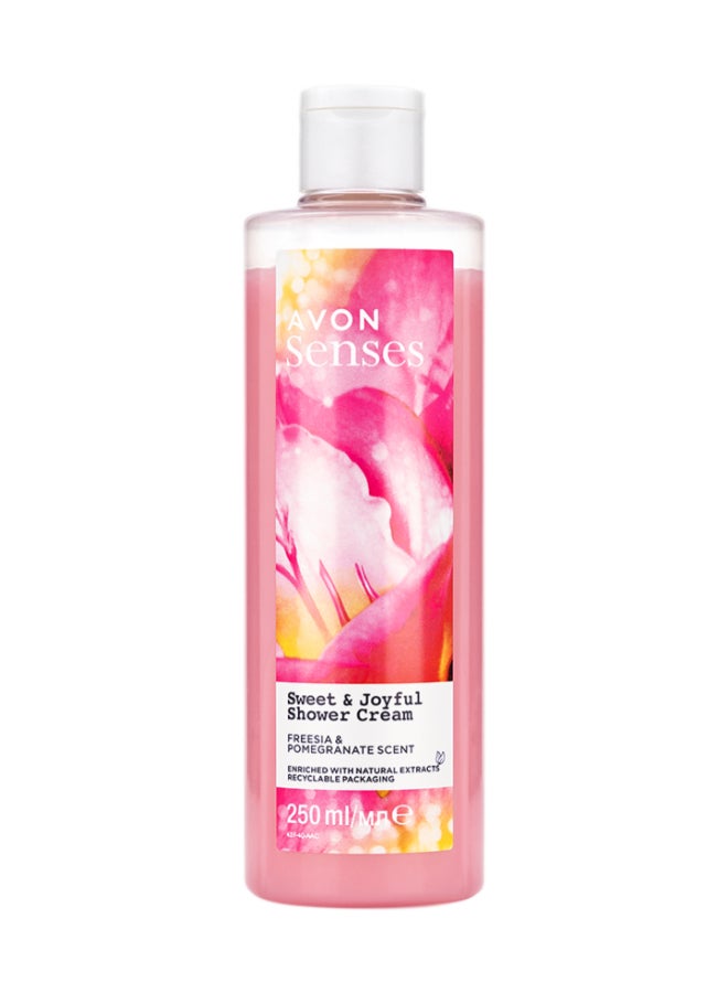 AVON Sweet And Joyful Freesia And Pomegranate Shower Cream - 250Ml 250ml - Image 1