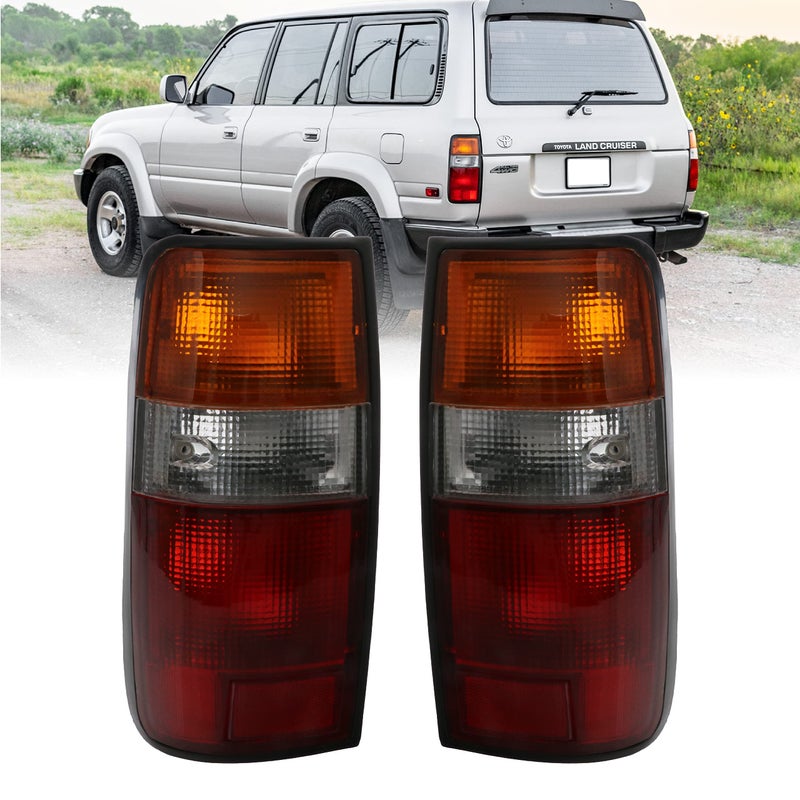 USR DEPO FJ80 Tail Lights  Replacement Rear Tail Lamps Set Left  Right Compatible with 19911997 Toyota Land Cruiser 80 FJ82 and 19961997 Lexus LX450