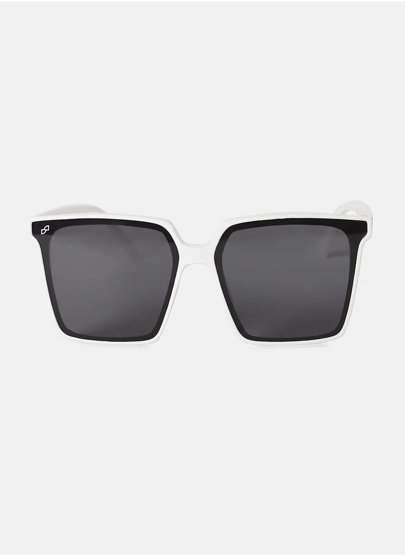 صوص هاوت Full Rim Oversized Sunglasses - White