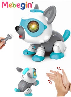 STEM DIY Pet Dog Toys Kids Animal Robot Toy Walking Smart Interactive Dance Voice Control Robot Dog Parent-child Interactive Toys For 3+