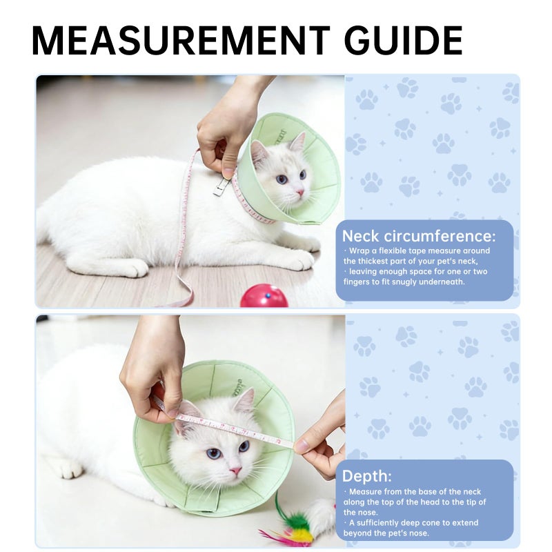 Touchdog Soft Cat Cone Collar, Waterproof Recovery Collar for Cats After Surgery, Lightweight Elizabethan Collar for Kittens, Small to Large - Image 4