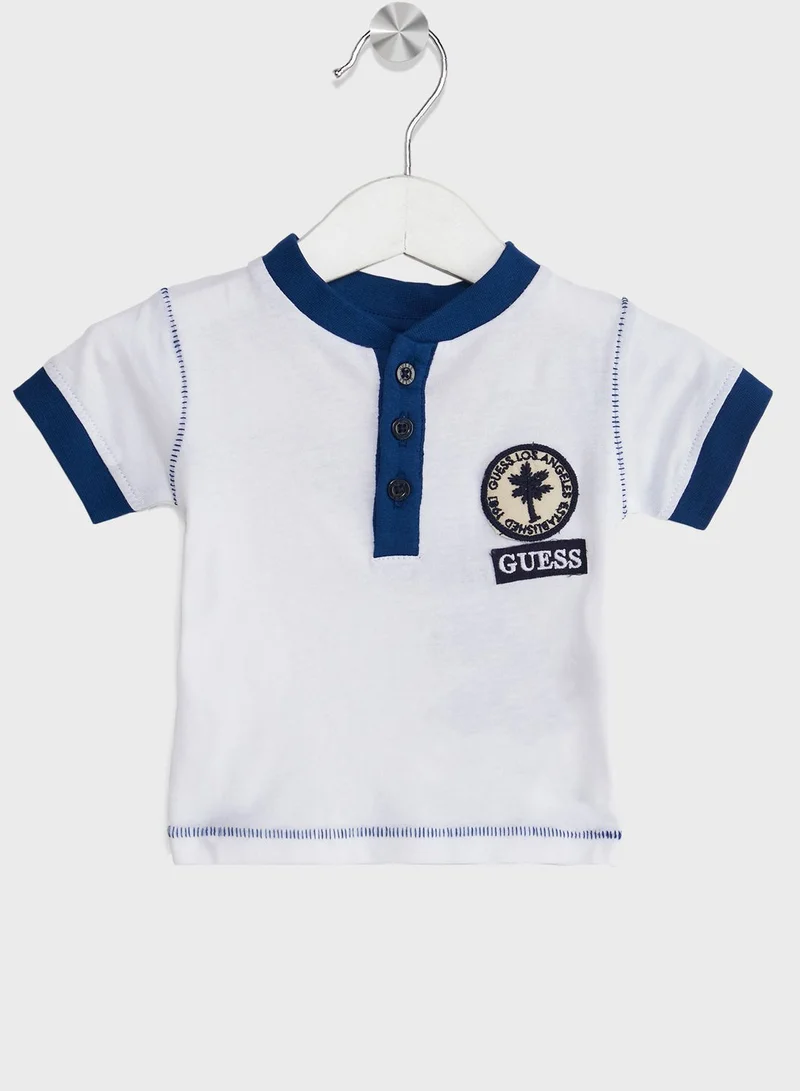 GUESS Infant Graphic T-Shirt & Checked Shorts Set
