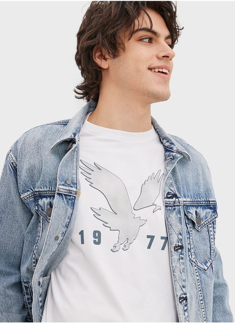 American Eagle - Logo Graphic Crew Neck T-Shirt - Image 1