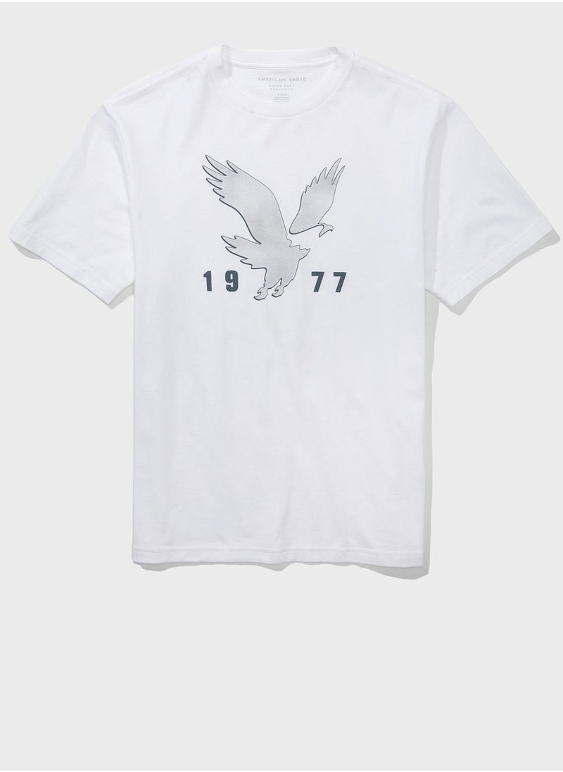 American Eagle - Logo Graphic Crew Neck T-Shirt - Image 1