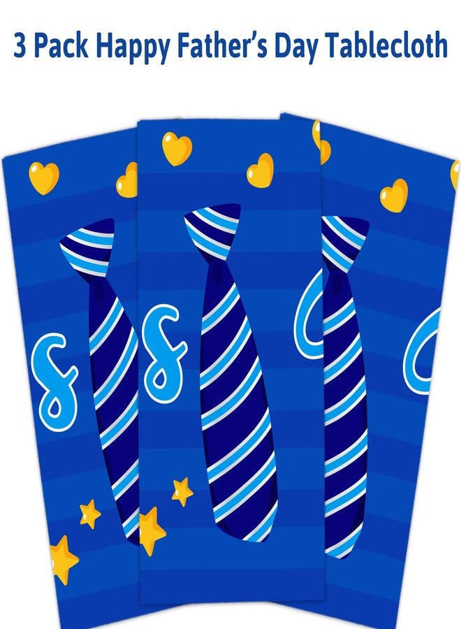 ceiba tree Fathers Day Tablecloth 3 Pack Plastic Happy Father’s Day Decorations Table Cloth for Dad Men Home Family Party Dinner Decoration Supplies - Image 4