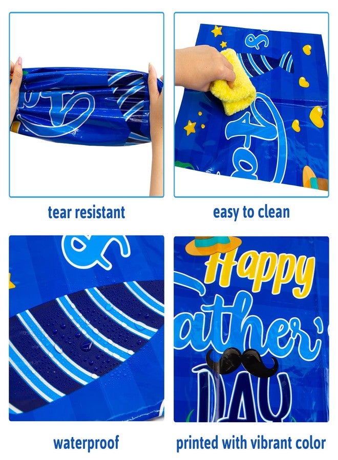 ceiba tree Fathers Day Tablecloth 3 Pack Plastic Happy Father’s Day Decorations Table Cloth for Dad Men Home Family Party Dinner Decoration Supplies - Image 3