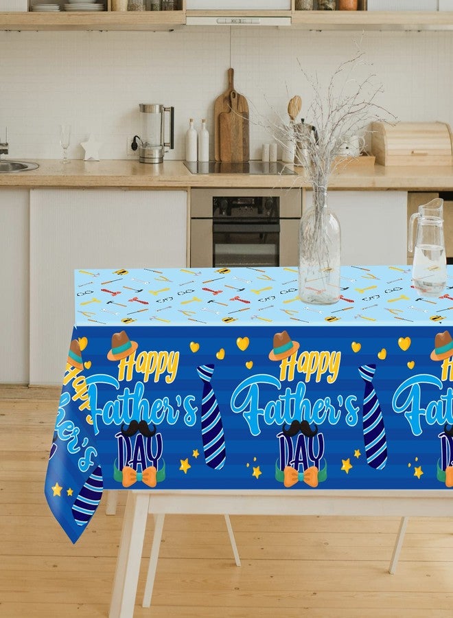 ceiba tree Fathers Day Tablecloth 3 Pack Plastic Happy Father’s Day Decorations Table Cloth for Dad Men Home Family Party Dinner Decoration Supplies - Image 5