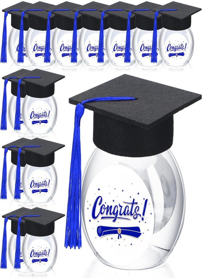 Mimorou 12 Sets Graduation Cap Candy Jars Class of 2026 Graduation Party Decorations 8oz Candy Jars Container Gift for Table Guests School Party(Blue) - Image 1