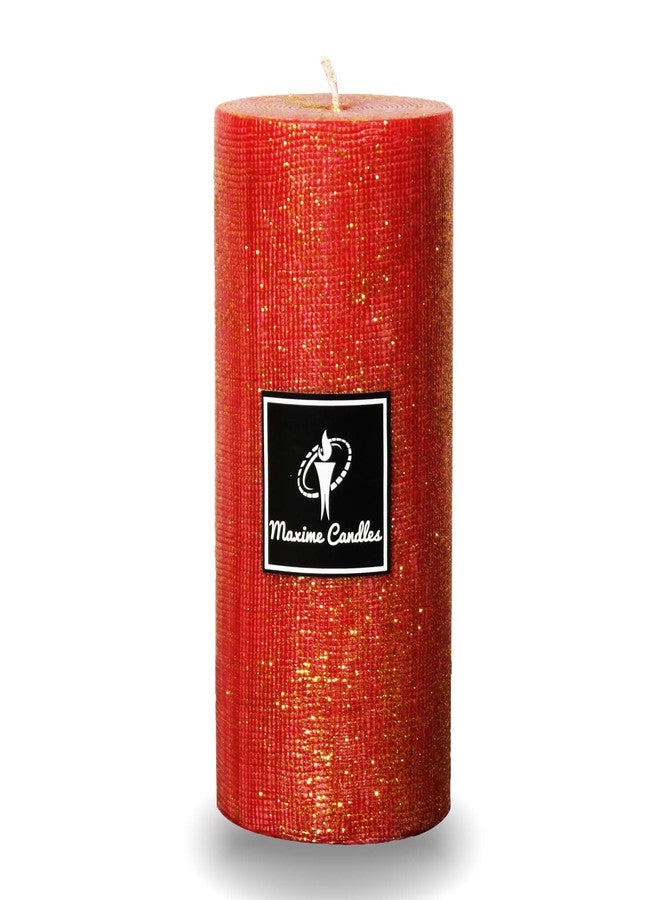 Maxime Candles Decorative Red and Gold Candles (6" (H)) - Image 3