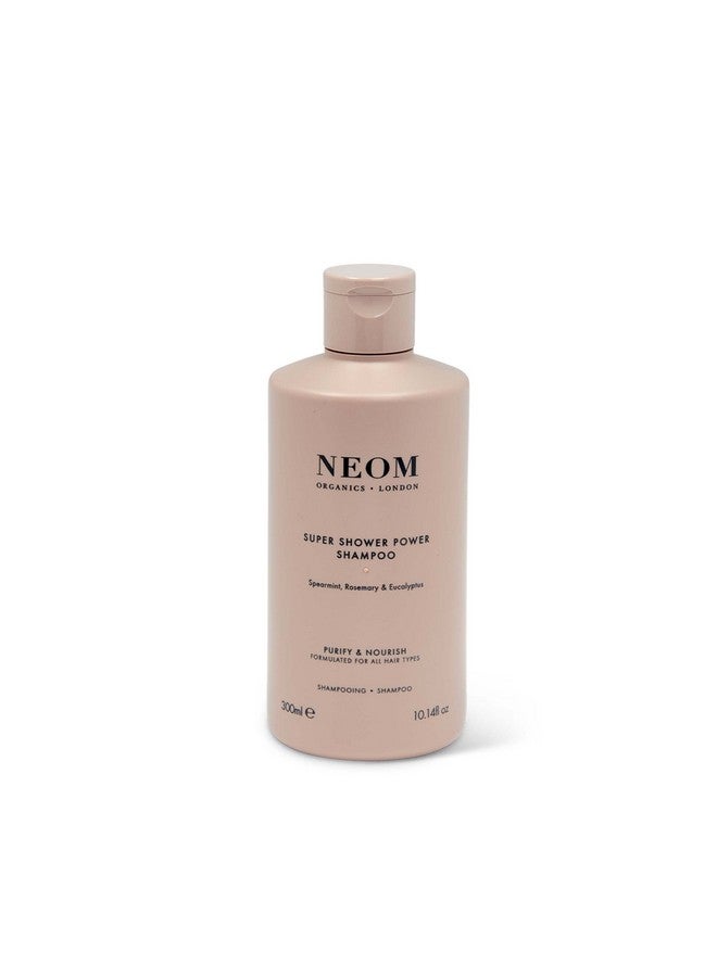 NEOM Super Shower Power Natural Shampoo 300Ml ; Purifying Cleanser ; Spearmint Rosemary & Eucalyptus ; For All Hair Types ; Vegan - Image 1