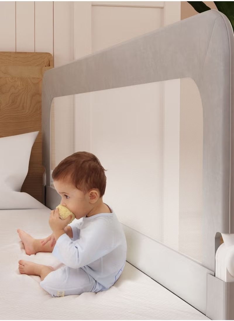 Gonice - Bed Rails for Toddlers, Swing Down Safety Bed Guard for Convertible Crib, Folding Toddler Bed Rails Guard for Kids Twin, Double, Full-Size Queen & King Mattress 150CM - Image 1