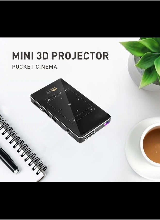 borrego - Ultra HD DLP 4K Mini Smart Projector Portable WiFi Design Adjust Function HDMI Projector Universal Compatibility USB Devices and TF Card - Image 1